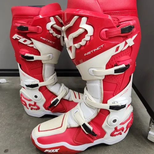 Fox Racing Instinct Boots Red/White Size 12
