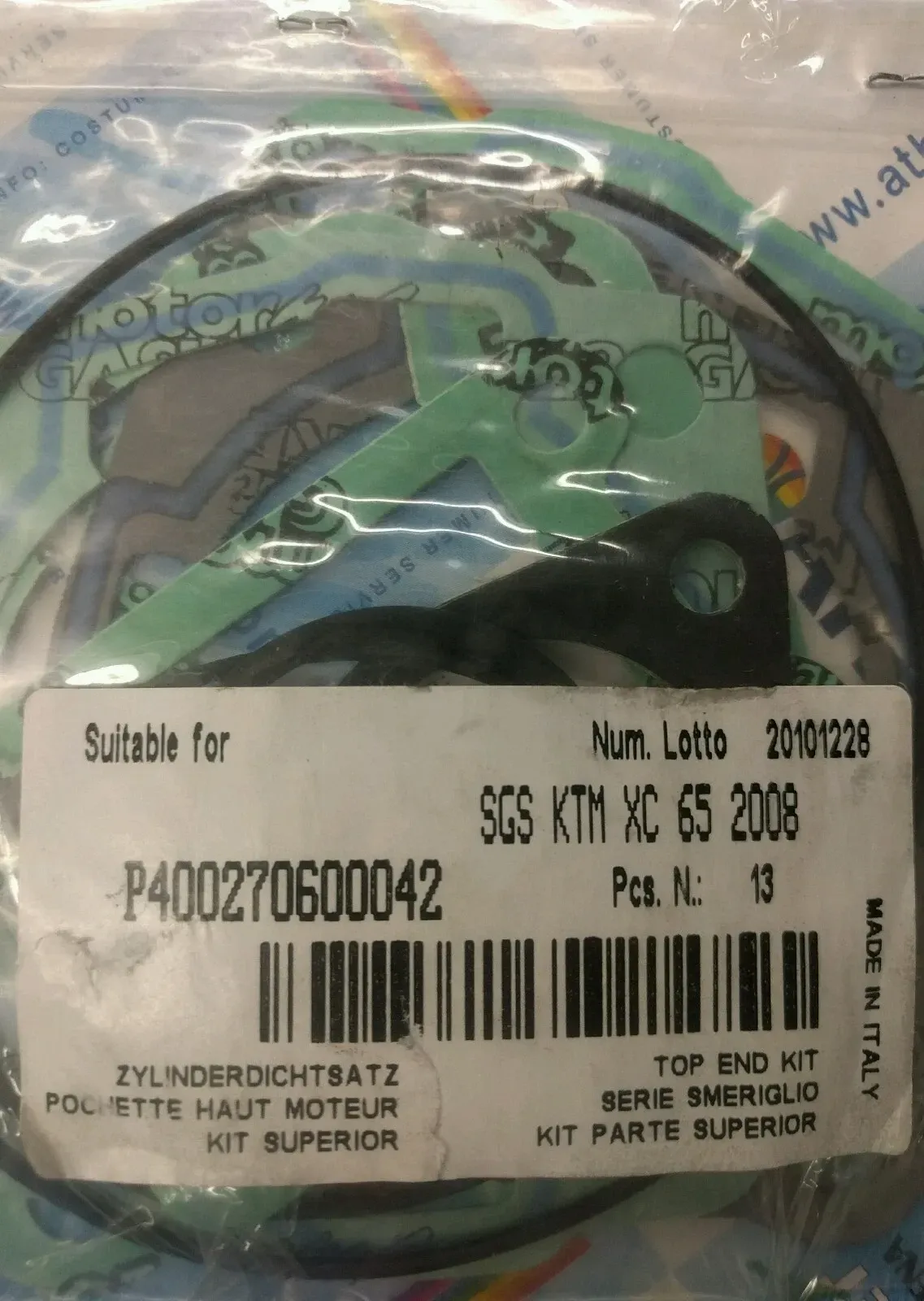 Athena top end Gasket Kit KTM 65 2008 P400270600042