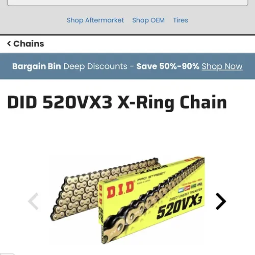 DID 520VX3 X-Ring Chain