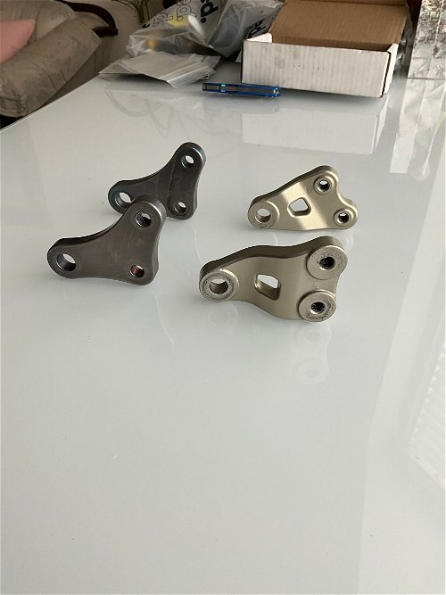 Works Chassis Lab 2019-23 YZ250F Aluminum Engine Hangers and Titanium Brackets
