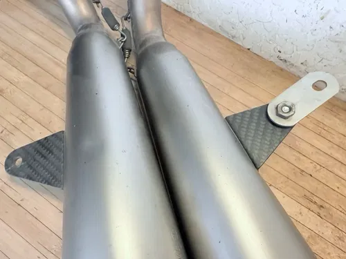 2009-2012 Triumph Street Triple 675 LEO VINCE  SBK Dual Exhaust Muffler Pipes