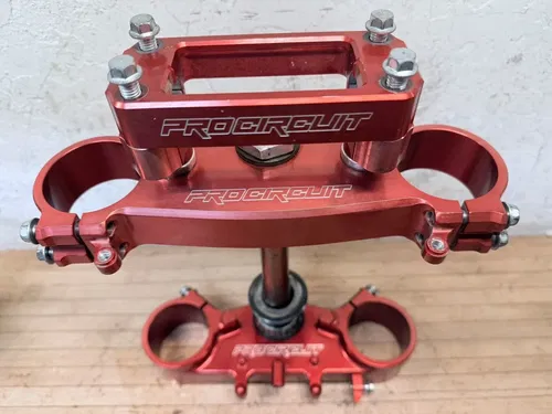 10 12 13 HONDA CRF250R CRF450R PRO CIRCUIT RED FRONT FORK TRIPLE TREE CLAMPS