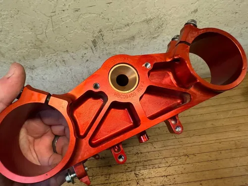 10 12 13 HONDA CRF250R CRF450R PRO CIRCUIT RED FRONT FORK TRIPLE TREE CLAMPS