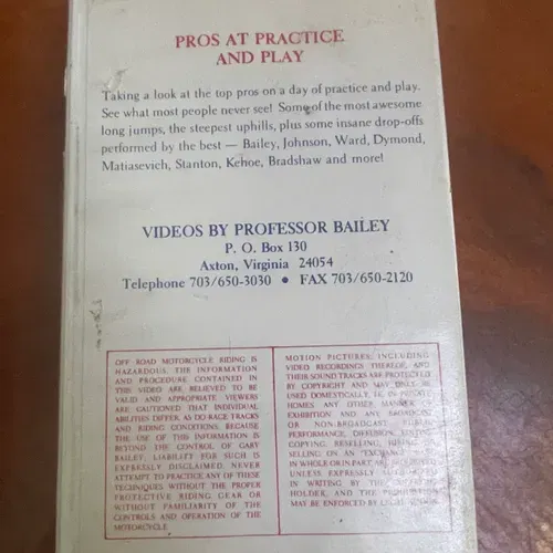 VINTAGE Pros at Practice and Play VHS David Bailey 