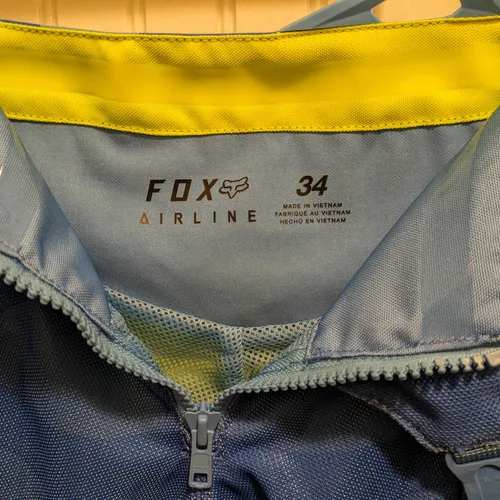 Fox Airline Exo Pants and Jersey Combo - 34/Large (Worn once)