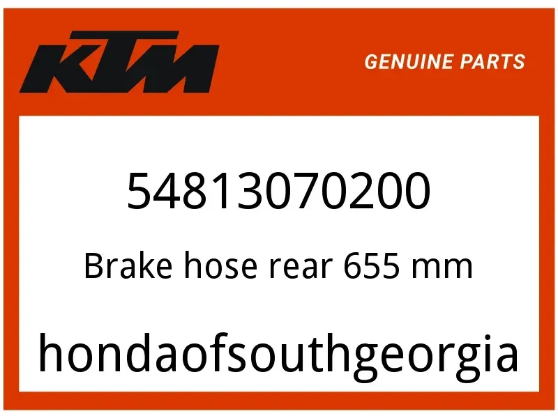 KTM OEM Part 54813070200 Brake hose rear 655 mm