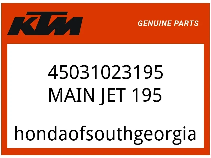 KTM OEM Part 45031023195 MAIN JET 195
