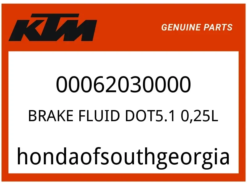 KTM OEM Part 00062030000 BRAKE FLUID DOT5.1  0,25L