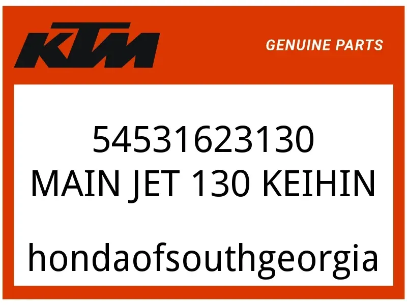 KTM OEM Part 54531623130 MAIN JET 130 KEIHIN