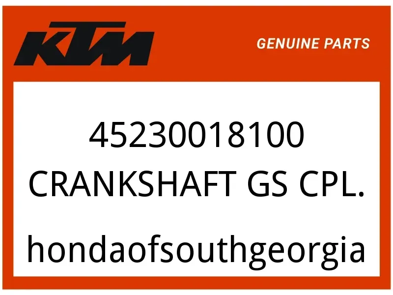 KTM OEM Part 45230018100 CRANKSHAFT GS CPL.