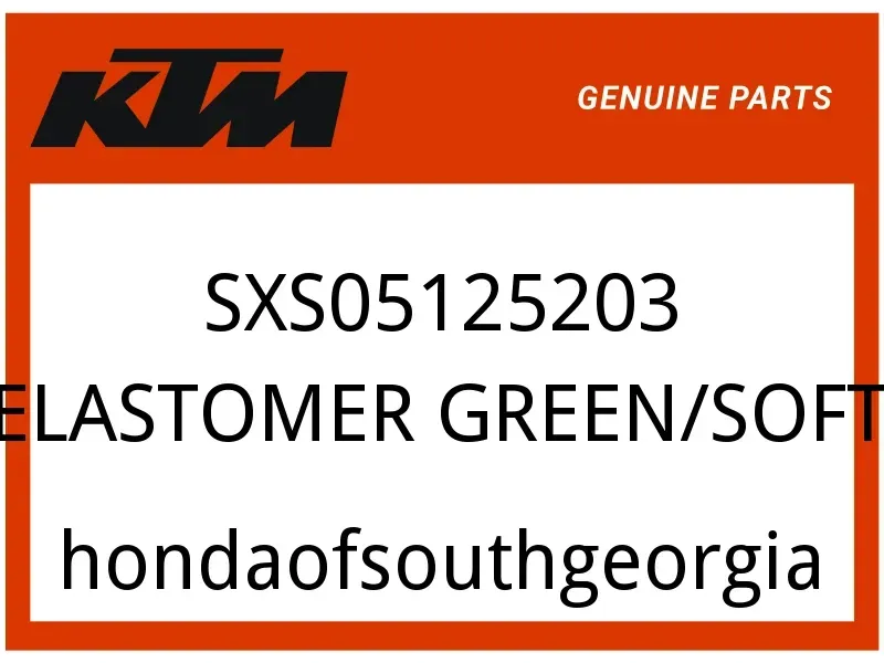 KTM OEM Part SXS05125203 ELASTOMER GREEN/SOFT