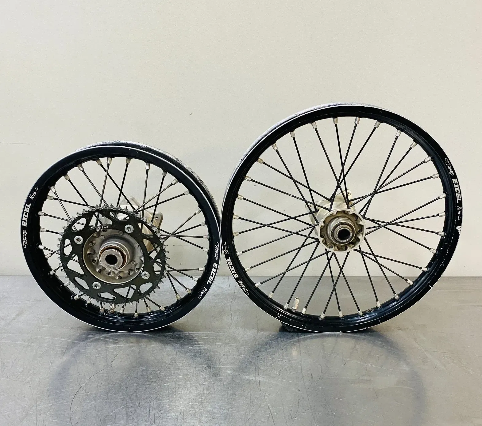 2021–2024 KTM 85 SX / Husqvarna TC 85 Excel 17/14 Wheel Set Black Rims Assembly