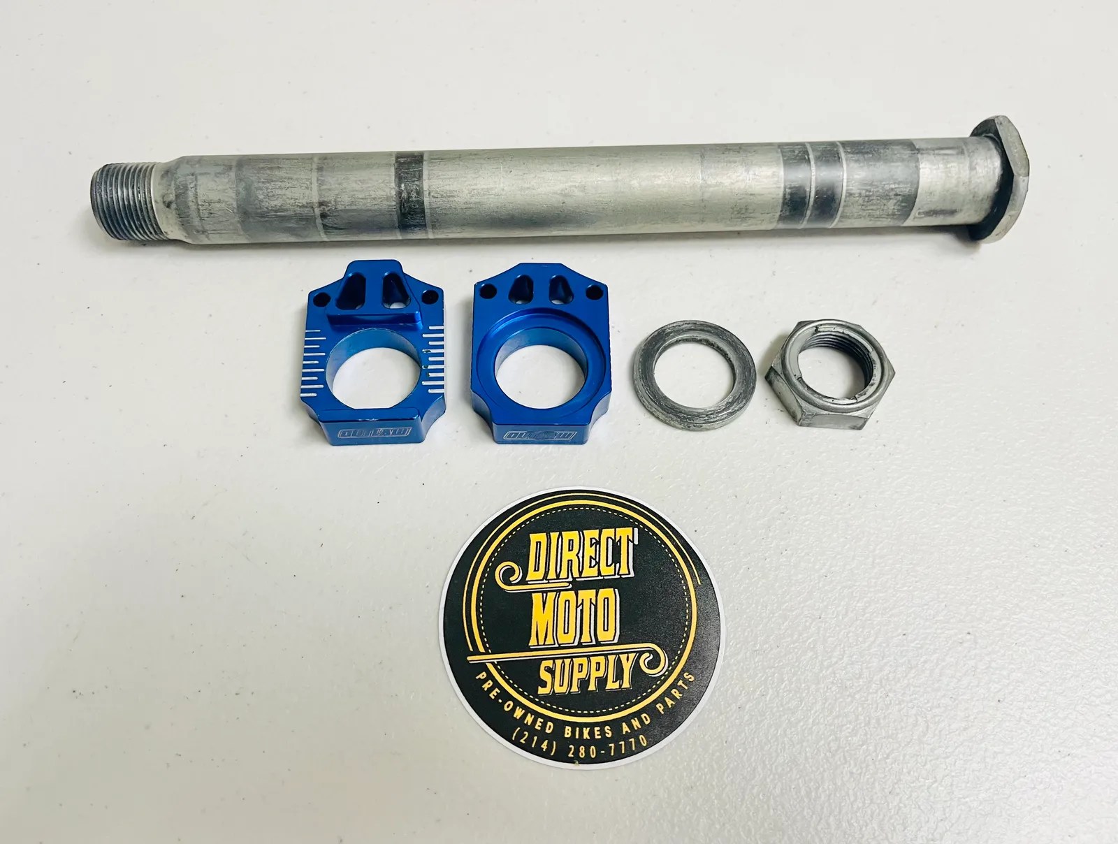 Y Yamaha Yz 250 F / Yz 450 F Rear Axle With Axle Blocks Part 17d