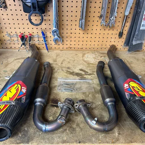 2018-2021 Honda CRF 250R Dual Fmf 4.1 Full Titainum Exhaust 