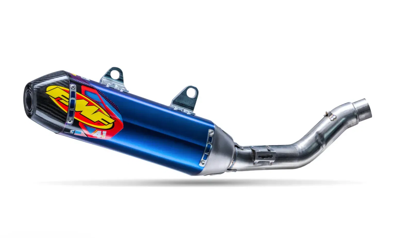 FMF FACTORY 4.1 RCT TITANIUM ANODIZED SL (SLIP-ON) W/ CARBON CAP 045670