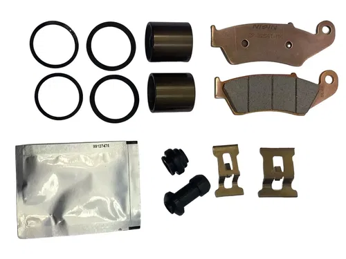 OEM Front Brake Caliper Rebuild Kit - Seal Piston Stopper Spring Nissin