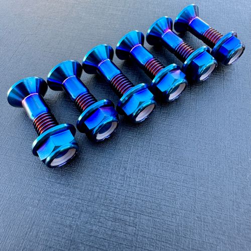 Titanium Sprocket Nut & Bolt kit: PVD Coated