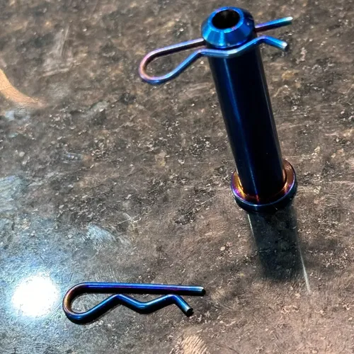 Titanium Foot Peg Cotter Pin Upgrade Clip Set:  PVD Coating