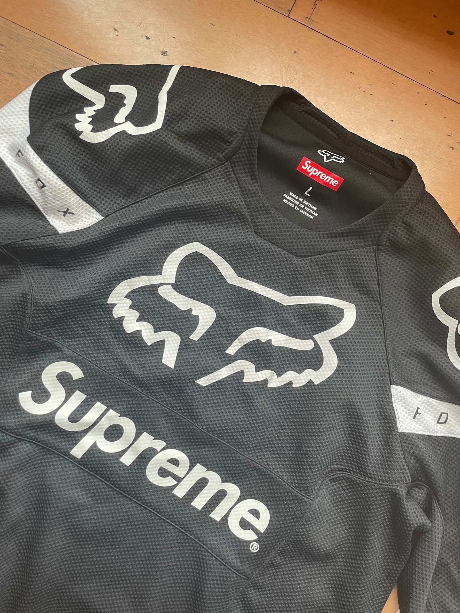 Supreme Fox Racing Moto Jersey Multi color 2018SS Black Supreme Fox Racing Moto Jersey Multi color 2018SS Black