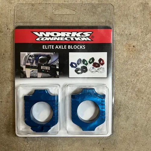 12-24 Yz250F 10-24 450F Blue works Connection Axle Blocks