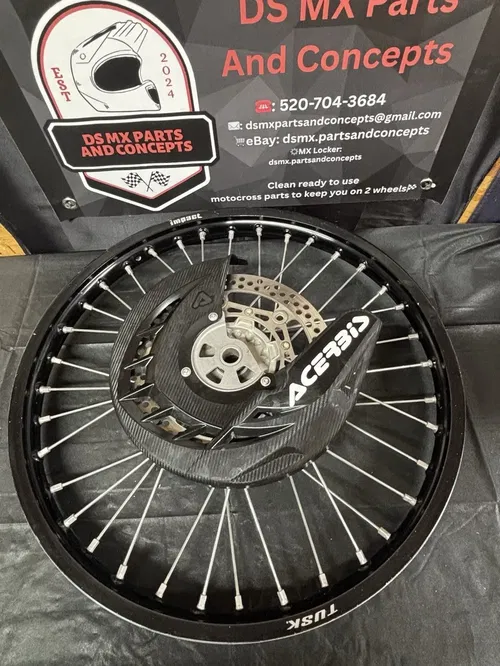 2002–2021 YZ125 YZ250 Front Wheel Hub, Tusk Rim, Acerbis Guard – Used 21x1.60
