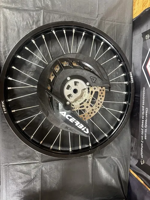 2002–2021 YZ125 YZ250 Front Wheel Hub, Tusk Rim, Acerbis Guard – Used 21x1.60
