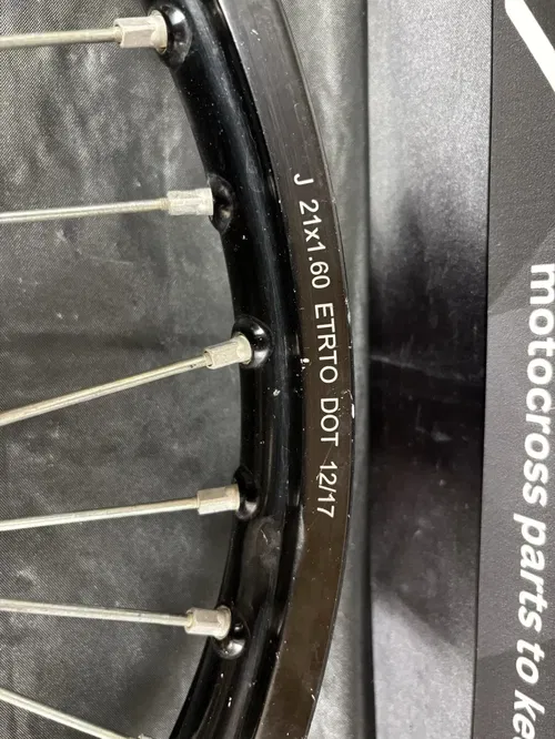 2002–2021 YZ125 YZ250 Front Wheel Hub, Tusk Rim, Acerbis Guard – Used 21x1.60
