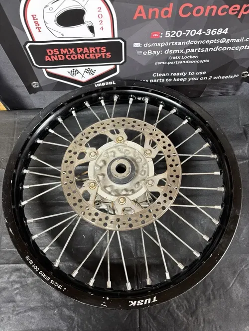 2002–2021 YZ125 YZ250 Rear Wheel – OEM Hub, Black Tusk Rim, Used