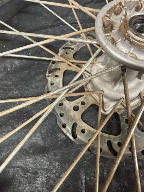 2000 99-02 KX125 KX250 KX500 FRONT WHEEL ASEMBY HUB ROUNDED RIM 41034-1300 ROTOR