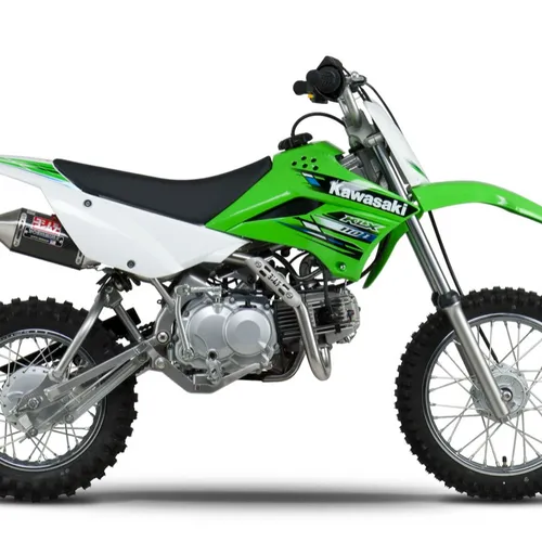 Yoshimura KLX110/KLX110L - DR-Z110 RS-2 Full Exhaust Stainless w/ Carbon Muffler