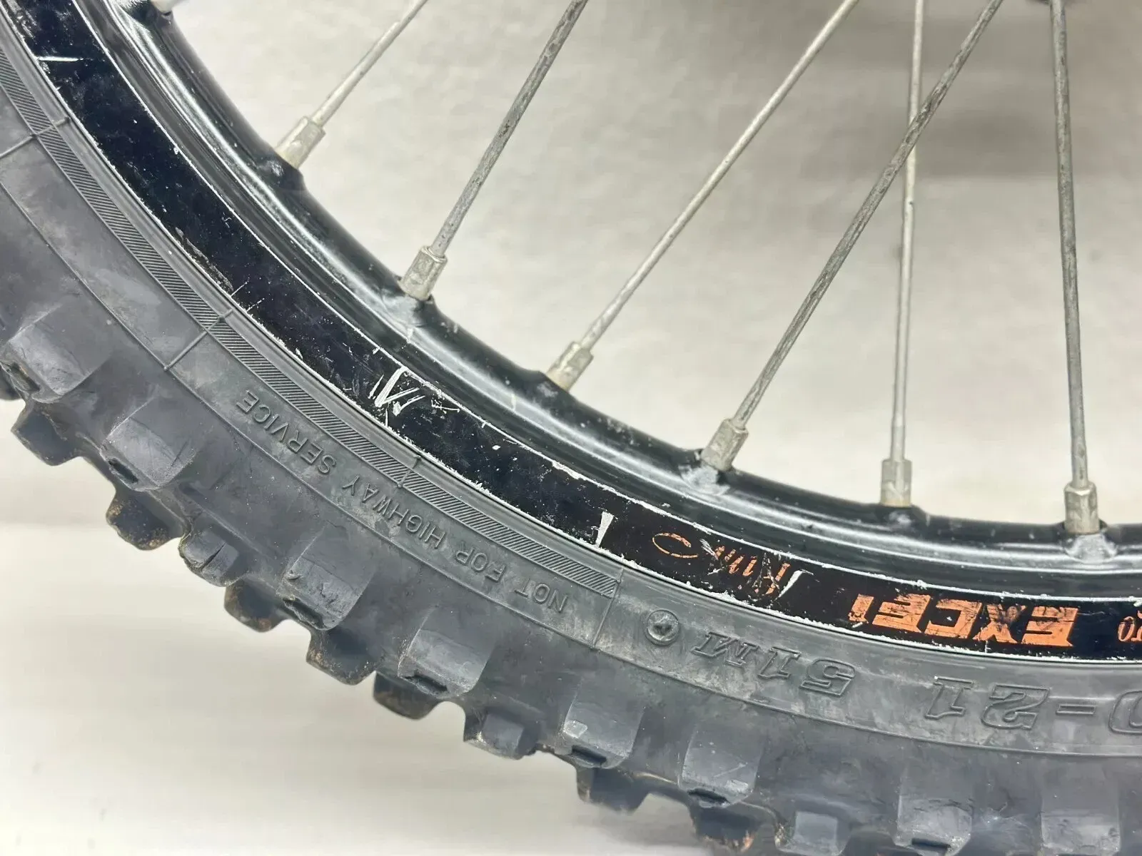 2008 KTM 300XC Excel Front Wheel 21 Inch Tire Rim Sprocket Hub 7800900104430 XC