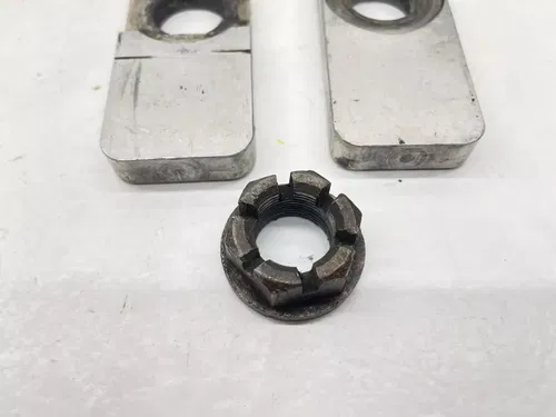 2007 Suzuki GSXR 750 600 Rear Axle Blocks Spacer Nut Pivot Assembly 64711-49G10