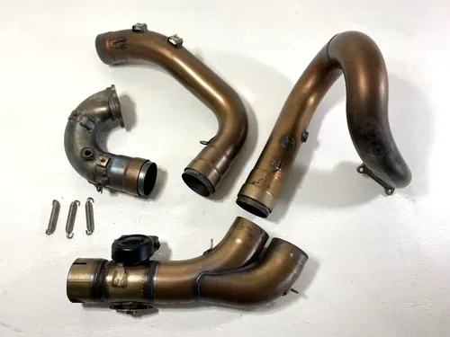 2012 Ducati Diavel Exhaust Header Manifold Rear Head Pipes OEM Assembly