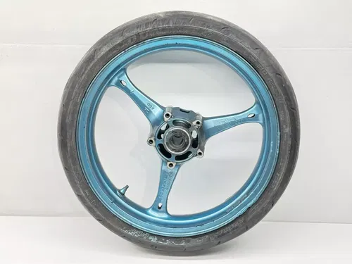 2007 Suzuki GSXR 750 Front Wheel Blue Tire Rim 55110-02H00 OEM GSXR750 GSXR600