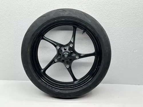 2014 Yamaha R6 Front Wheel Rim Tire 94112-17099-00 OEM Black YZFR6 YZF R6