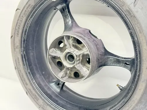 2007 Suzuki GSXR 750 Rear Wheel Rim Black Tire 64111-01H00-019 GSXR750 GSXR600