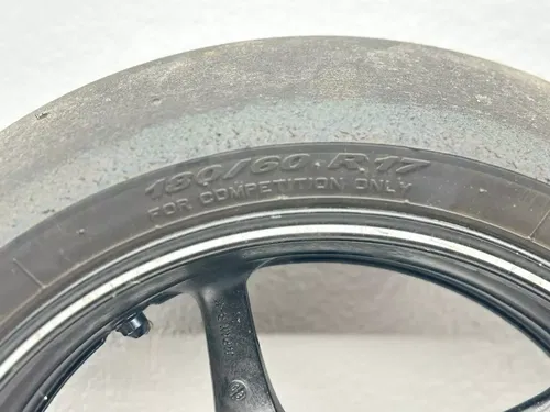 2014 Yamaha R6 Rear Wheel Rim Tire Slick 94118-17067-00 Black OEM YZFR6 YZF R6
