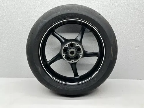 2014 Yamaha R6 Rear Wheel Rim Tire Slick 94118-17067-00 Black OEM YZFR6 YZF R6