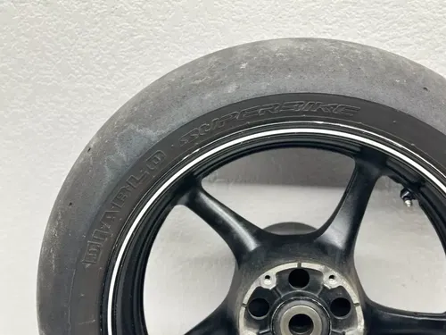 2014 Yamaha R6 Rear Wheel Rim Tire Slick 94118-17067-00 Black OEM YZFR6 YZF R6