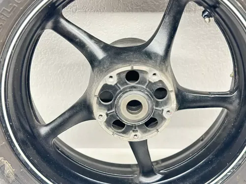 2014 Yamaha R6 Rear Wheel Rim Tire Slick 94118-17067-00 Black OEM YZFR6 YZF R6