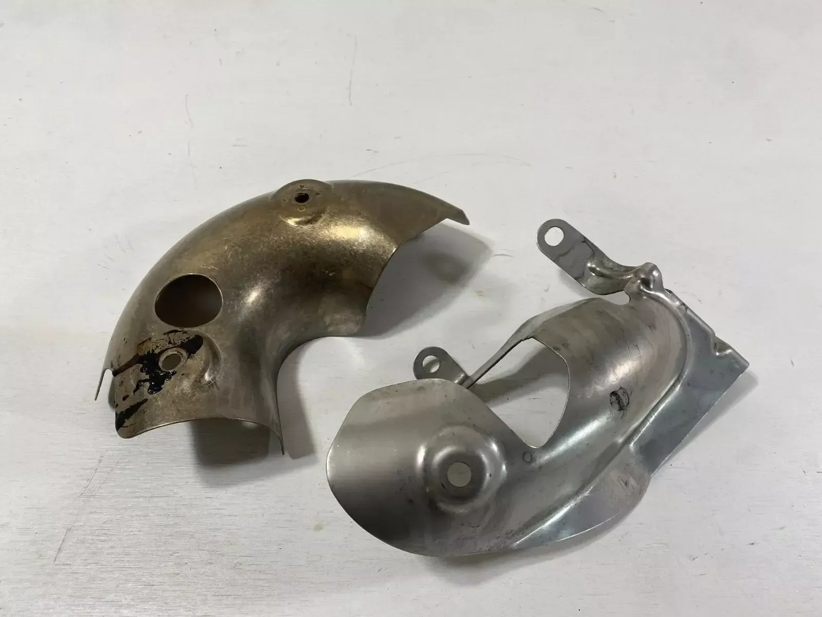 2012 Ducati Diavel Heat Shields Exhaust Pipe Set OEM Cover Guards Protectors