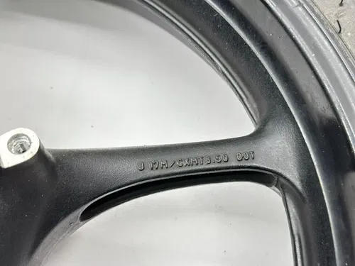 2009 Yamaha YZFR6 Front Wheel Rim Tire 5SL-25168-00-2X OEM Black YZF R6
