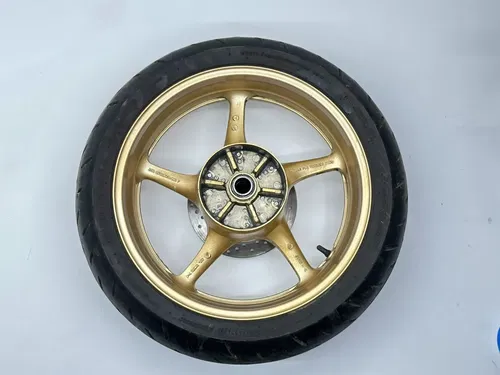 2009 Yamaha YZFR6 Rear Wheel Rim Golden 5SL-25338-00-3X OEM Black Tire YZF R6