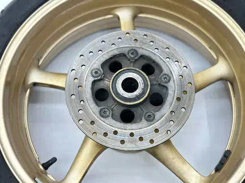 2009 Yamaha YZFR6 Rear Wheel Rim Golden 5SL-25338-00-3X OEM Black Tire YZF R6