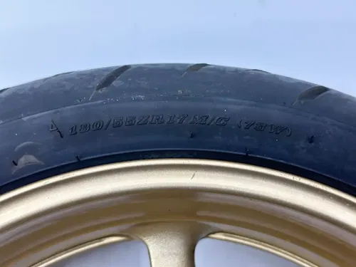 2009 Yamaha YZFR6 Rear Wheel Rim Golden 5SL-25338-00-3X OEM Black Tire YZF R6