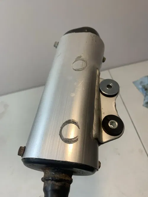 2008 KX65 OEM EXHAUST PIPE SILENCER MUFFLER KAWASAKI RM KX 65 DAMAGED 02-22