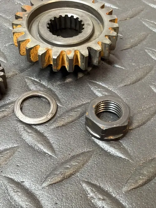 1984 RM250 OEM Primary Drive Gears RM 250 Crank Gears Reverse Thread Nut 84