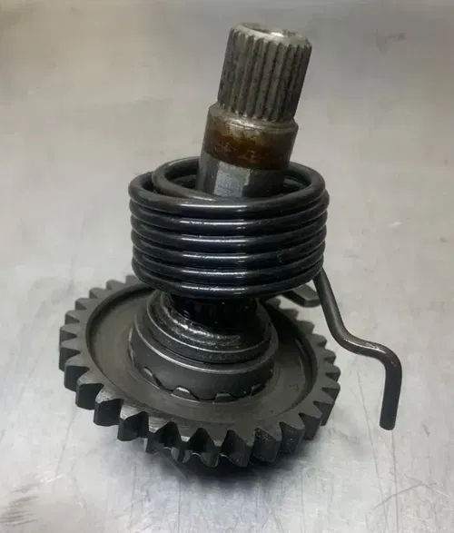 02-23 KX65 OEM Kickstarter Gear Assembly Gear Shaft Spring Hardware Kicker Gear