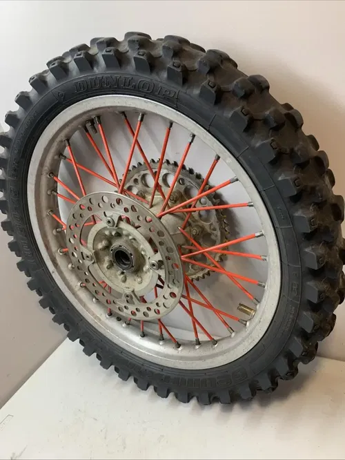 2004 CRF450R OEM Rear Wheel Rim Tire Rotor Sprocket Hub Crf 450r CRACKED RIM!
