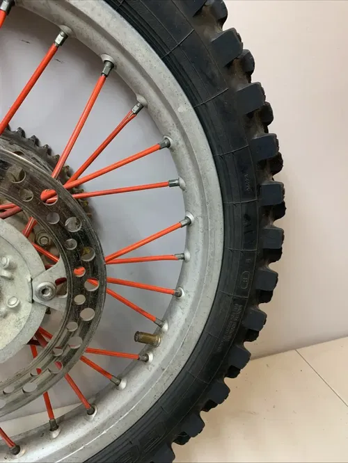 2004 CRF450R OEM Rear Wheel Rim Tire Rotor Sprocket Hub Crf 450r CRACKED RIM!